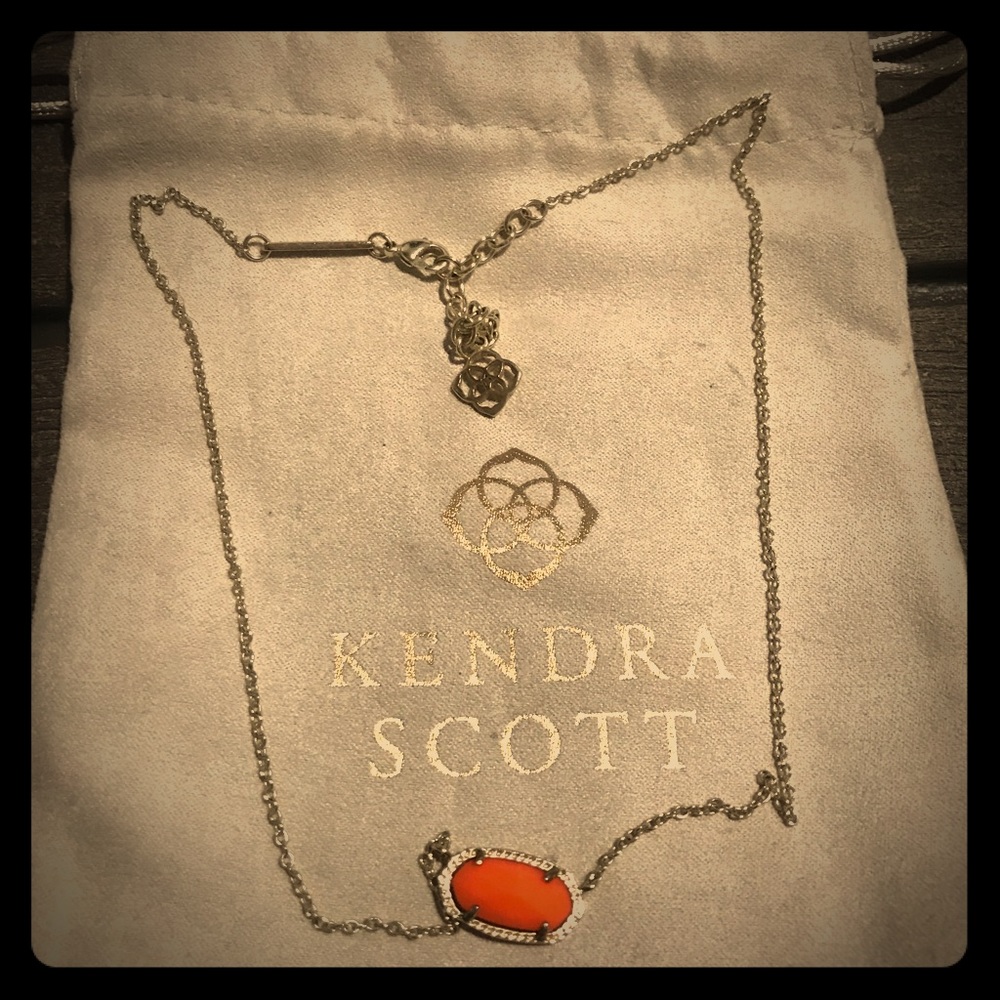 Kendra Scott gold and orange necklace